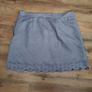 Divided Faux Suede Mini Skirt Periwinkle Blue